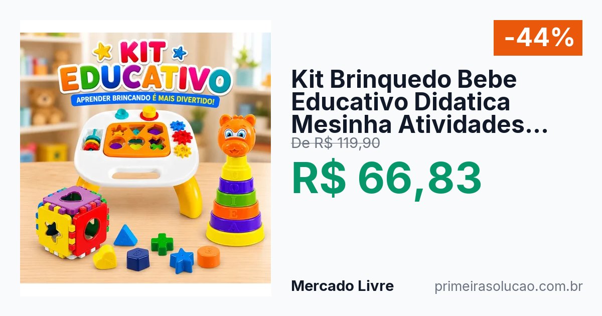 Kit Brinquedo Bebe Educativo Didatica Mesinha Atividades Mesa Amarela