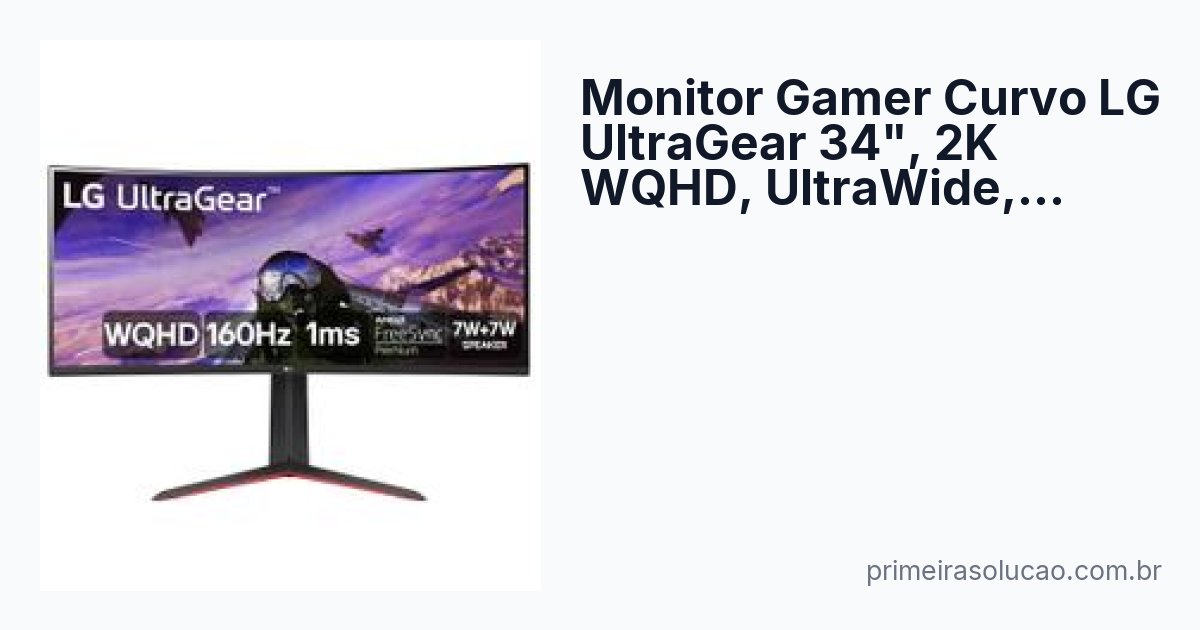 Monitor Gamer Curvo LG UltraGear 34