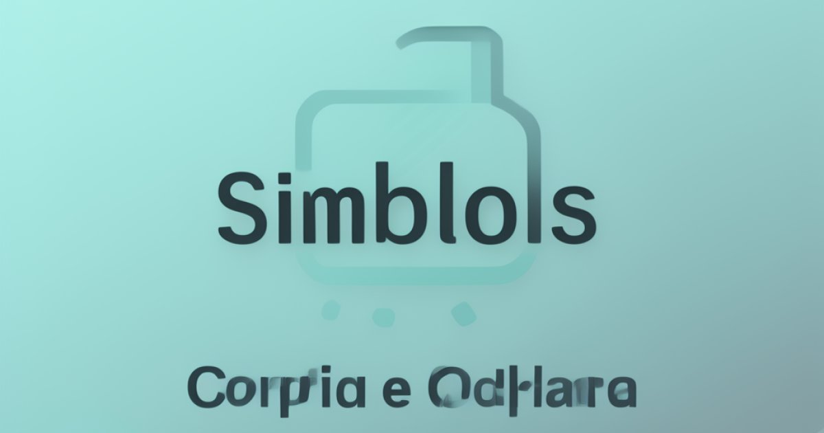Símbolos para Copiar e Colar — Ferramentas de Texto