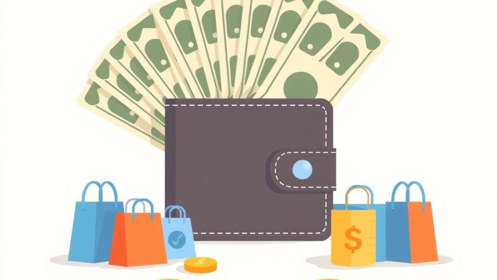 Ilustração mostrando uma carteira com várias faturas de cartão saindo, simbolizando o acúmulo de parcelas mensais