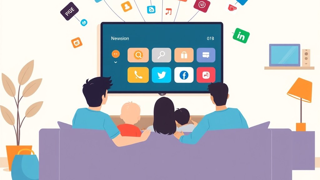 Controle remoto flutuante diante de telas brilhantes com ícones de streaming, representando a escolha entre plataformas de vídeo sob demanda