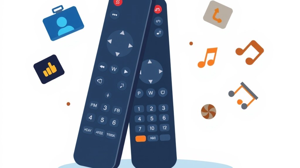Dois controles remotos lado a lado representando Netflix e Prime Vídeo sobre fundo com elementos de streaming e entretenimento digital
