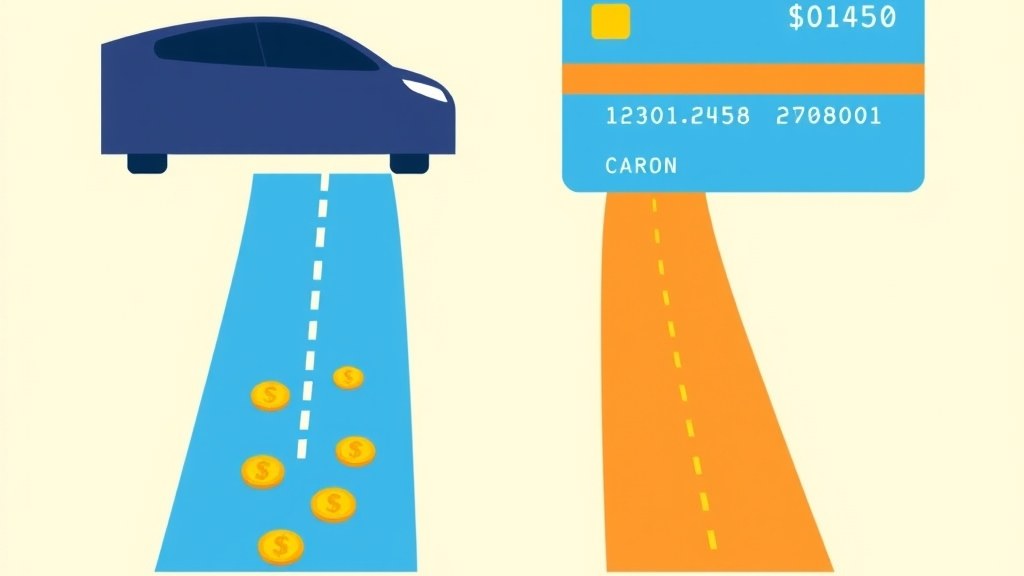 Ilustração comparando consórcio e financiamento de carro: dois caminhos distintos até o mesmo destino