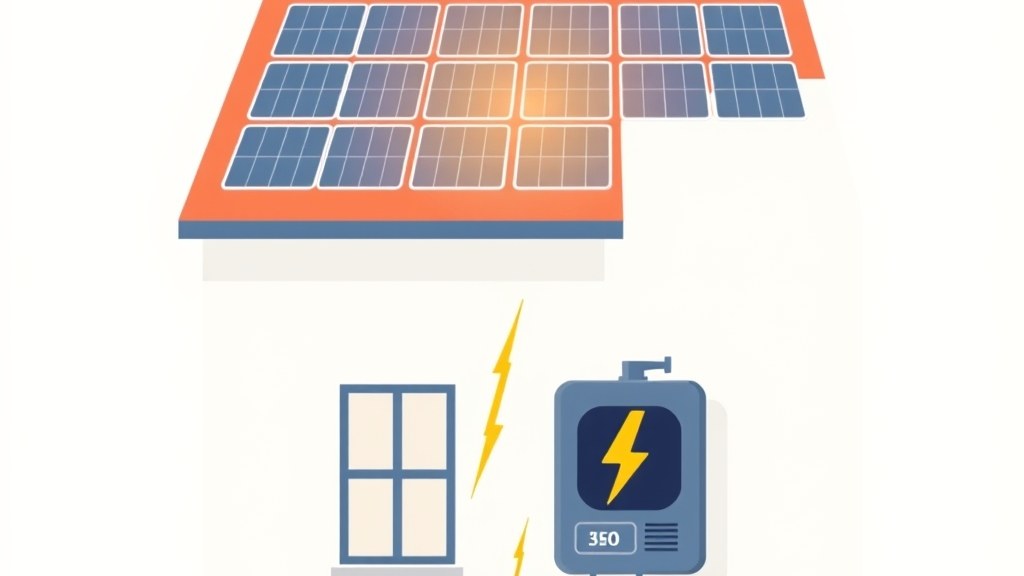 Residência brasileira com painéis solares no telhado sob céu azul claro, com raios de sol incidindo sobre os módulos fotovoltaicos