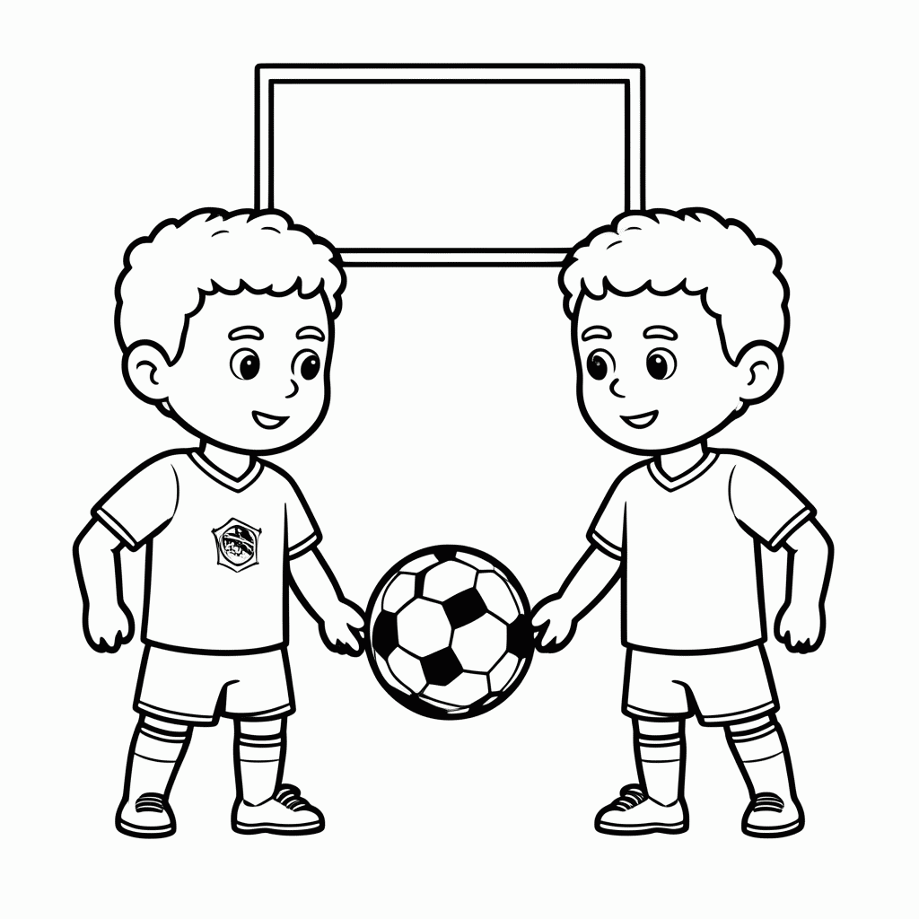 Desenho de Brasil x Marrocos para colorir e imprimir grátis em folha A4