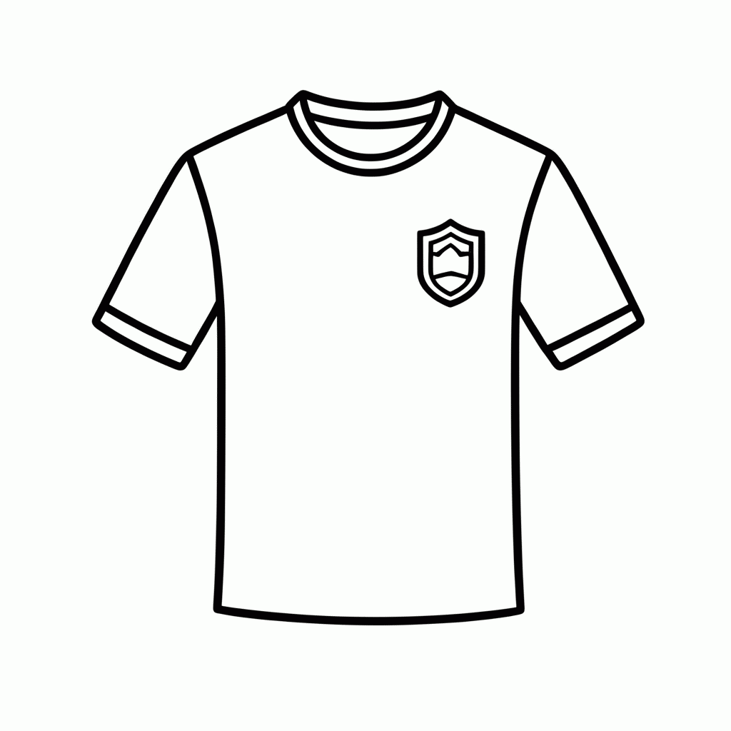 Desenho de Camisa do Haiti para colorir e imprimir grátis em folha A4