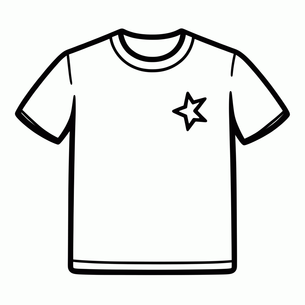 Desenho de Camisa do Marrocos para colorir e imprimir grátis em folha A4