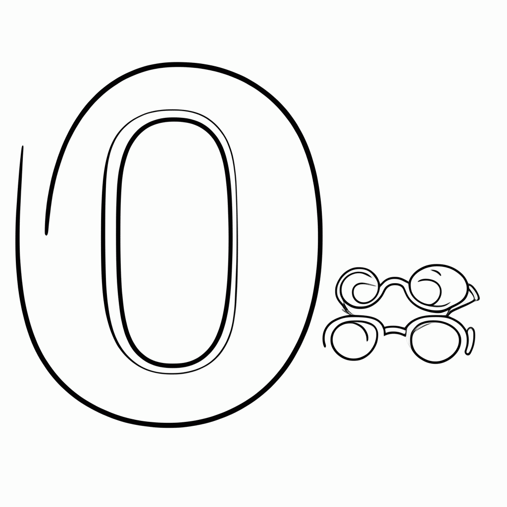 Desenho de O De Oculos para colorir e imprimir grátis em folha A4