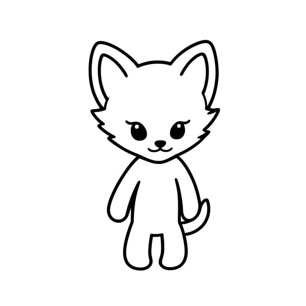 Desenho de Filhote De Lince para colorir e imprimir grátis em folha A4