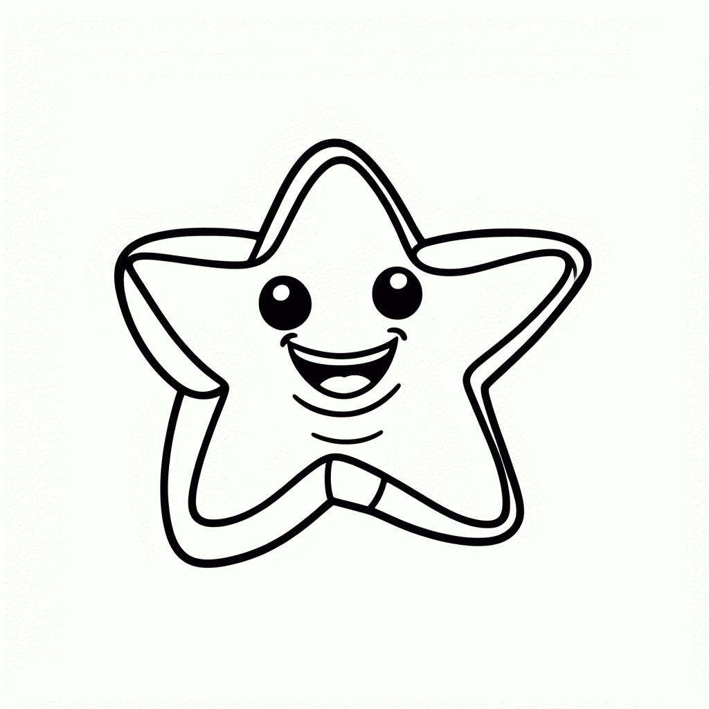 Desenho de Estrela-do-Mar para colorir e imprimir grátis em folha A4