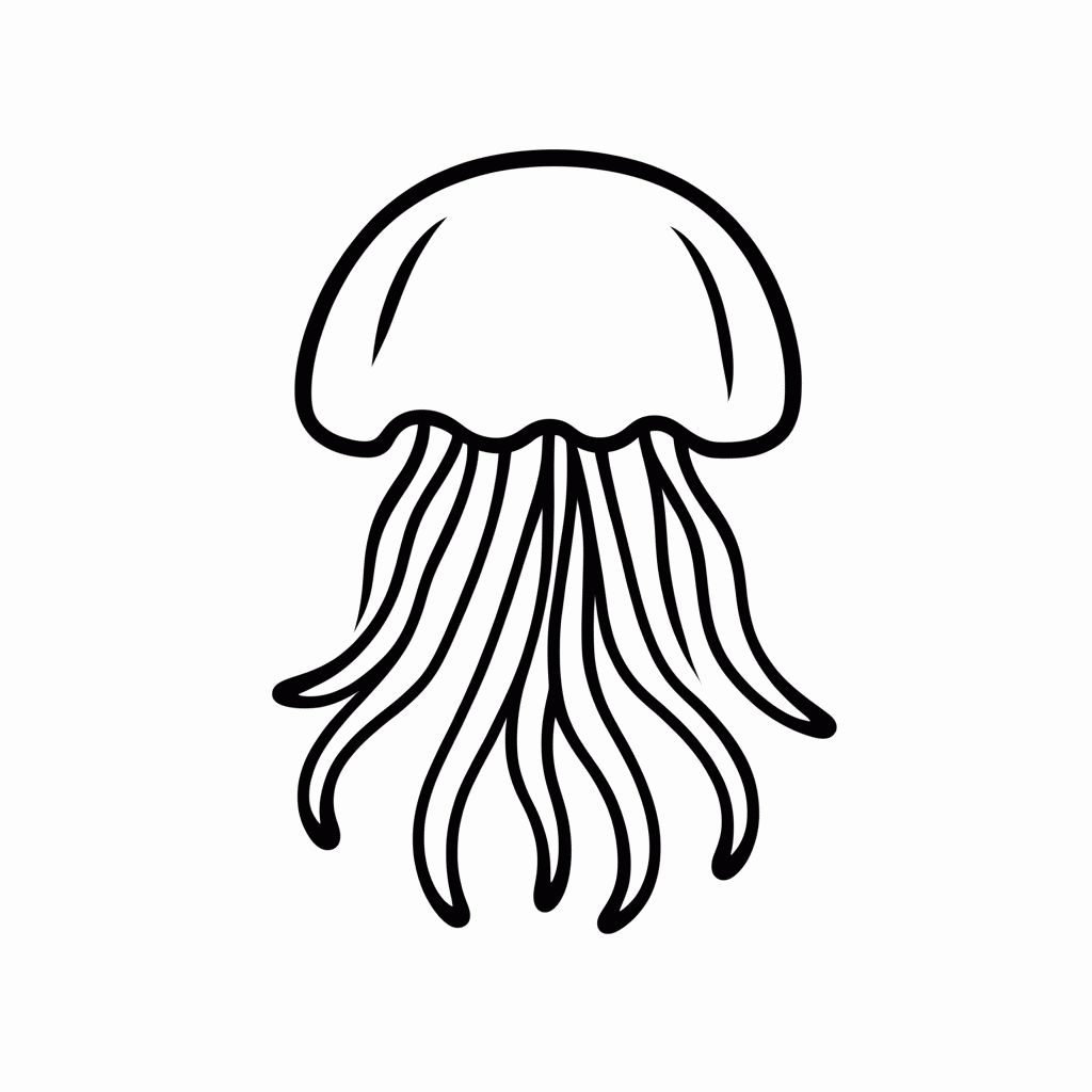 Desenho de Agua Viva para colorir e imprimir grátis em folha A4