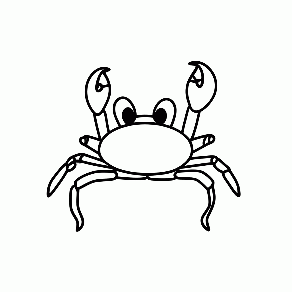 Desenho de Caranguejo Real para colorir e imprimir grátis em folha A4