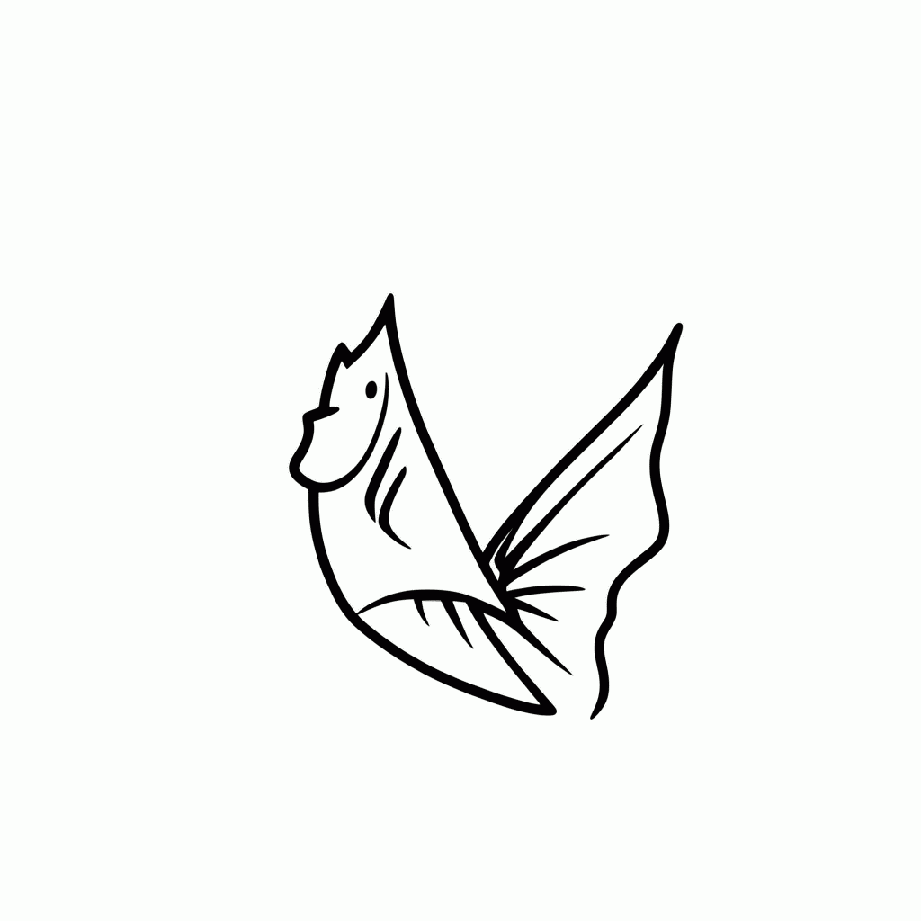 Desenho de Peixe Anjo para colorir e imprimir grátis em folha A4