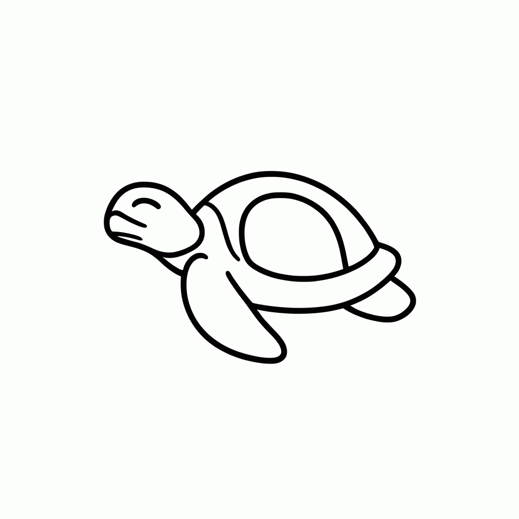 Desenho de Tartaruga De Couro para colorir e imprimir grátis em folha A4