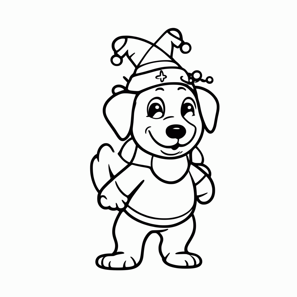 Desenho de Cachorro Bobo da Corte para colorir e imprimir grátis em folha A4