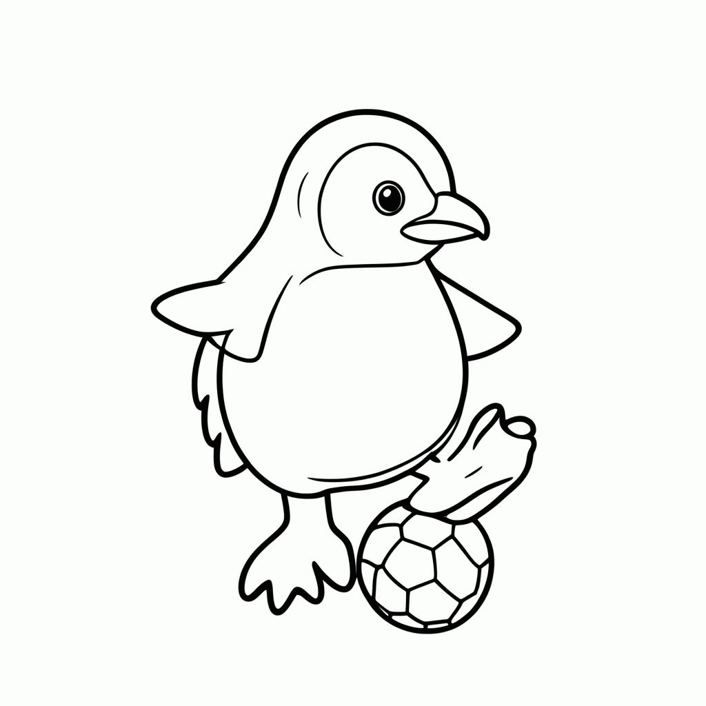 Desenho de Pinguim Capitão para colorir e imprimir grátis em folha A4