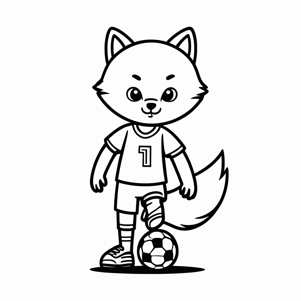 Desenho de Raposa Camisa 10 para colorir e imprimir grátis em folha A4