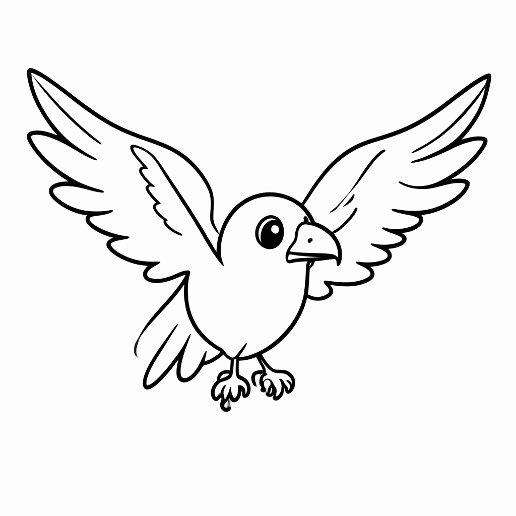 Desenho de Gaviao para colorir e imprimir grátis em folha A4