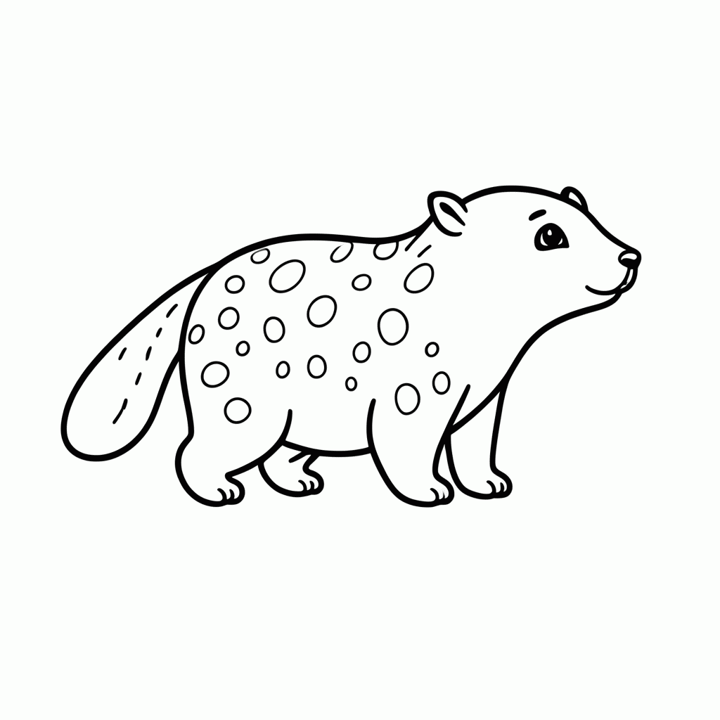 Desenho de Paca para colorir e imprimir grátis em folha A4