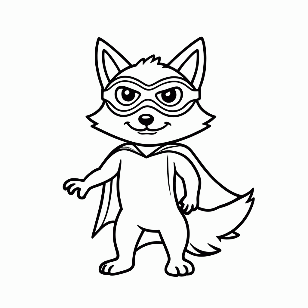 Desenho de Raposa Vilã para colorir e imprimir grátis em folha A4