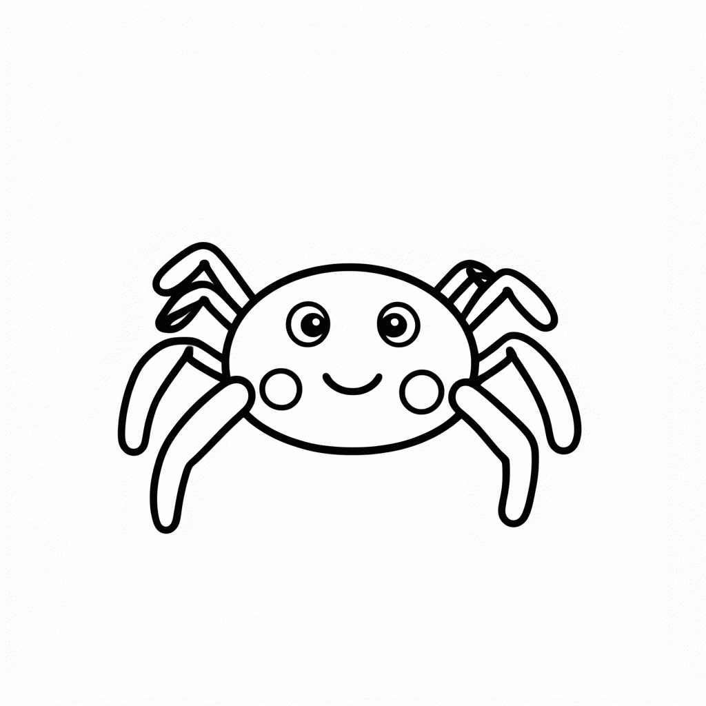 Desenho de Aranha para colorir e imprimir grátis em folha A4