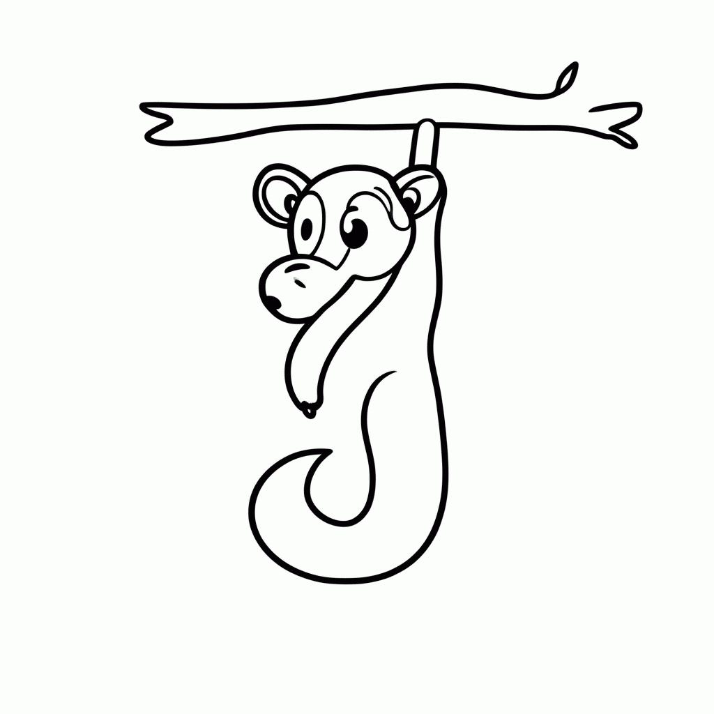 Desenho de Gambá para colorir e imprimir grátis em folha A4
