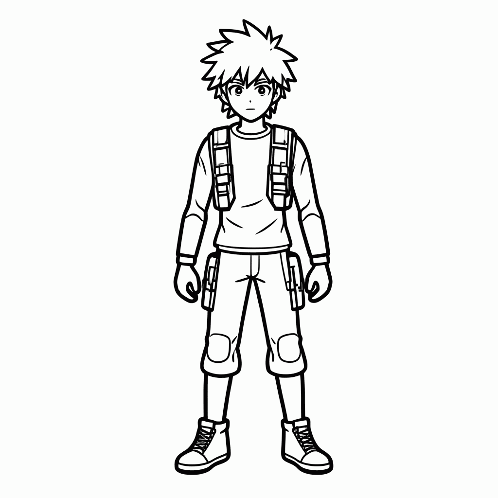Desenho de Eren Jaeger para colorir e imprimir grátis em folha A4