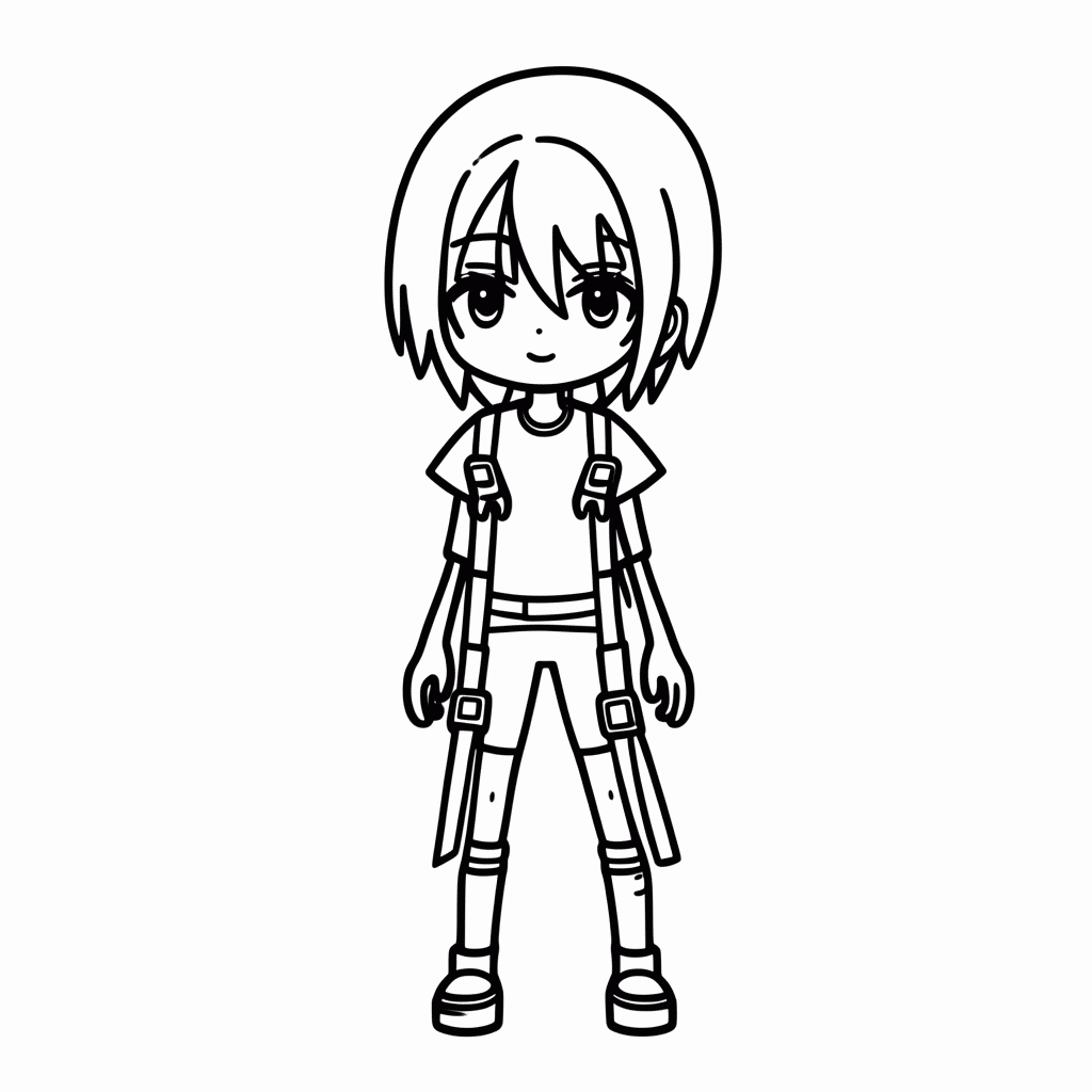 Desenho de Hange Zoe para colorir e imprimir grátis em folha A4