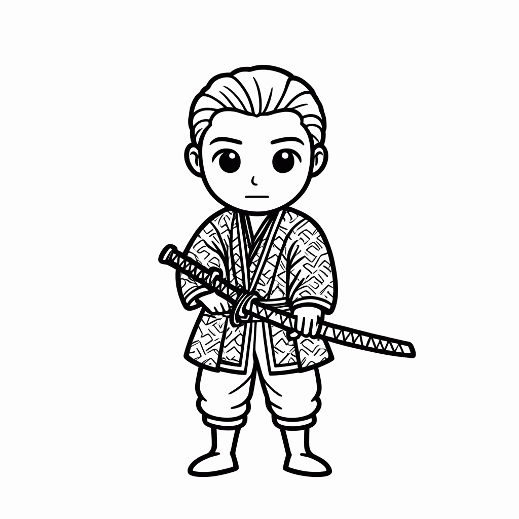 Desenho de Akaza Lua Superior 3 para colorir e imprimir grátis em folha A4