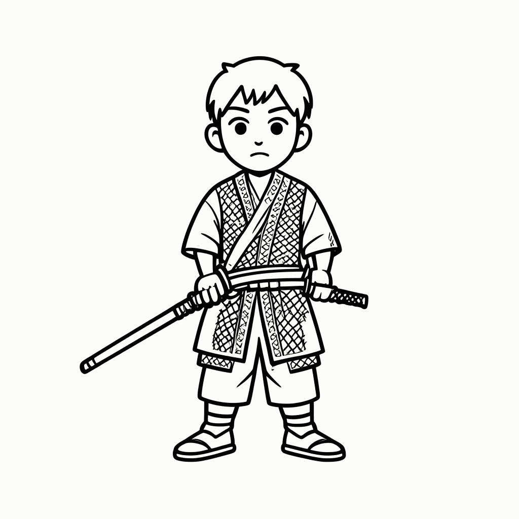 Desenho de Inosuke Hashibira para colorir e imprimir grátis em folha A4