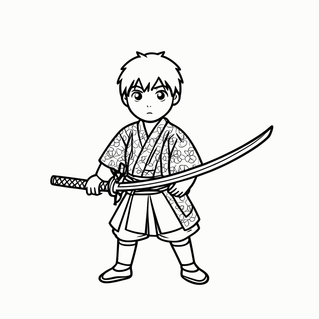Desenho de Sanemi Shinazugawa Vento para colorir e imprimir grátis em folha A4