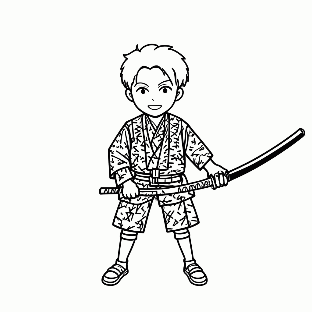Desenho de Zenitsu Agatsuma para colorir e imprimir grátis em folha A4