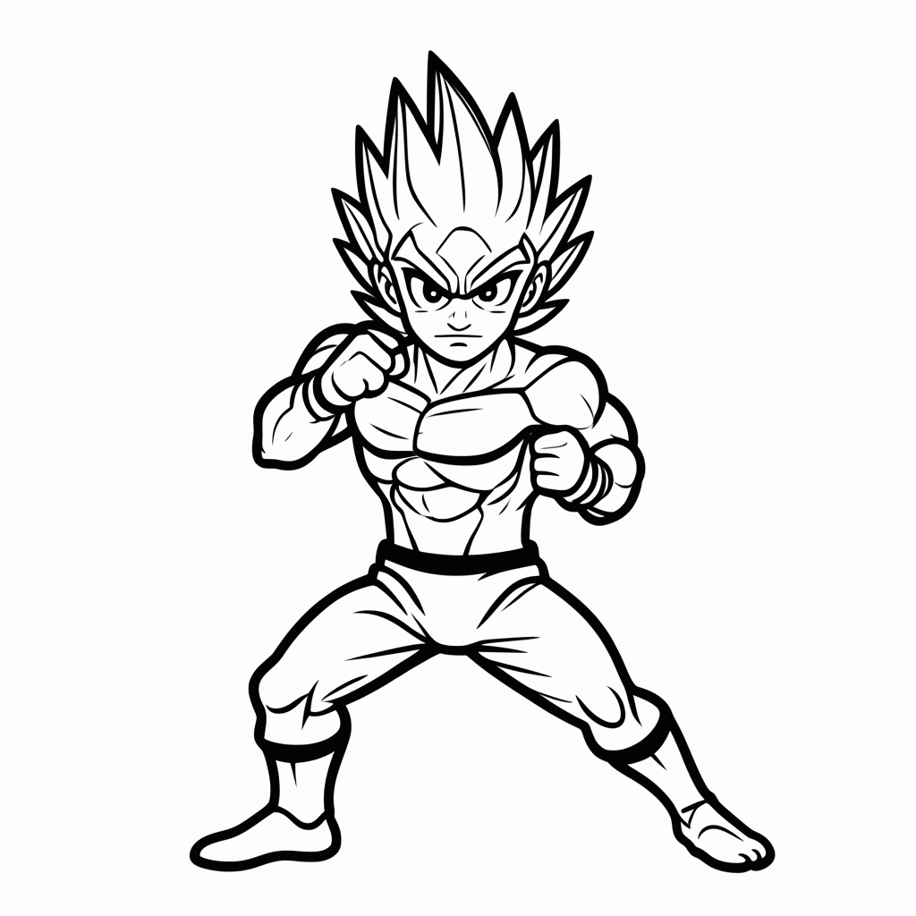 Desenho de Broly Lendario para colorir e imprimir grátis em folha A4