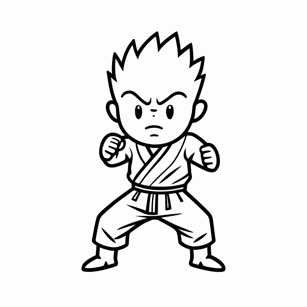 Desenho de Chiaotzu para colorir e imprimir grátis em folha A4