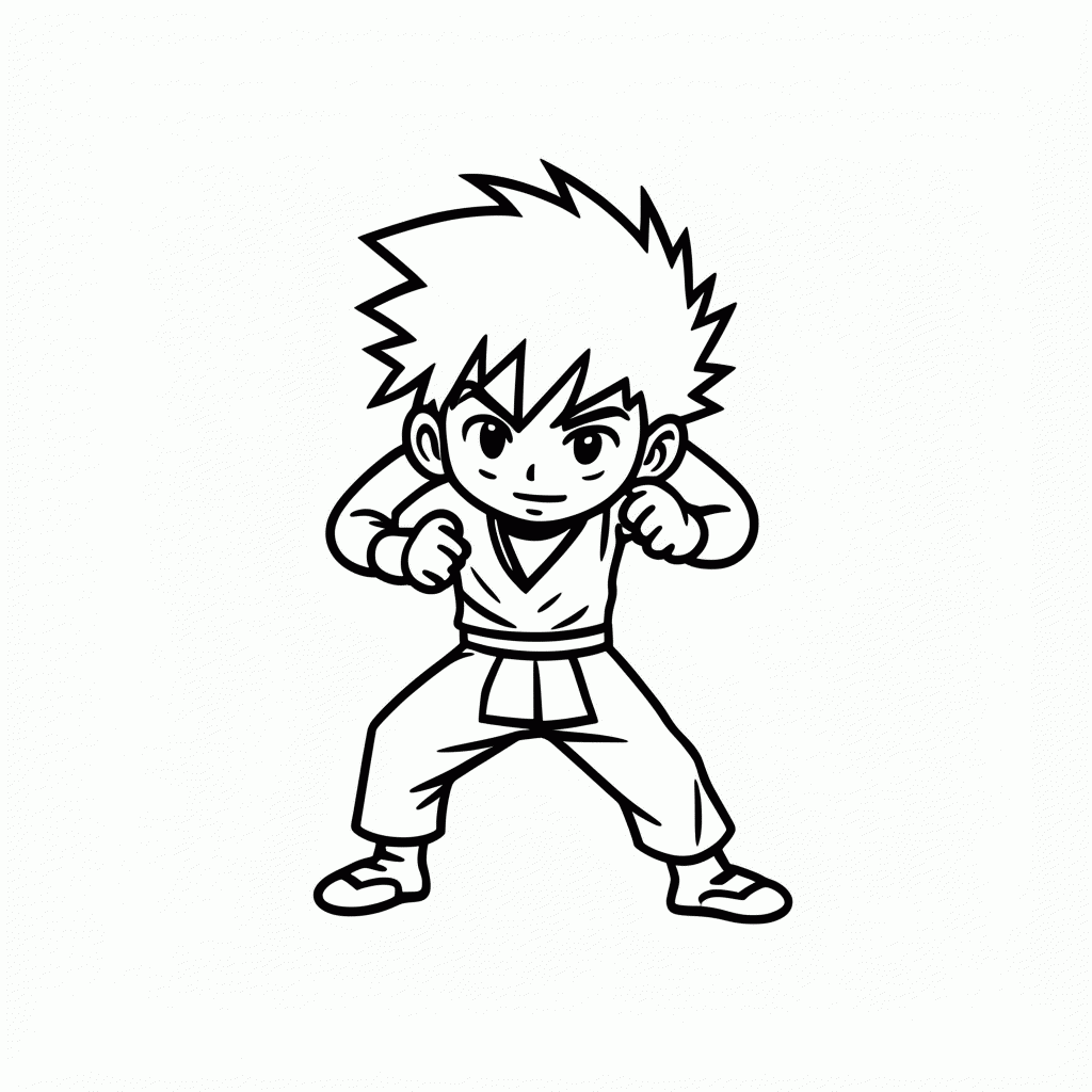 Desenho de Gohan Adolescente para colorir e imprimir grátis em folha A4