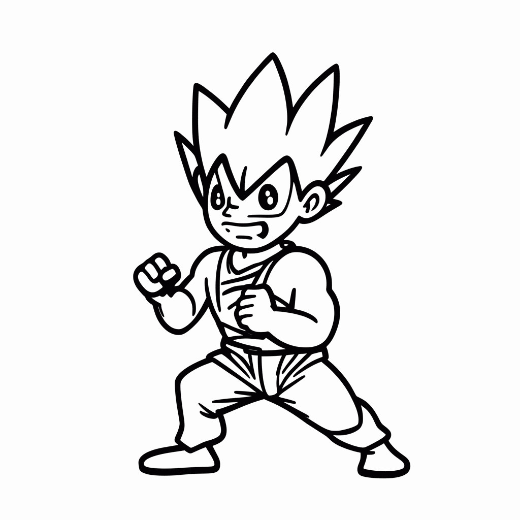 Desenho de Gohan Ultimate para colorir e imprimir grátis em folha A4