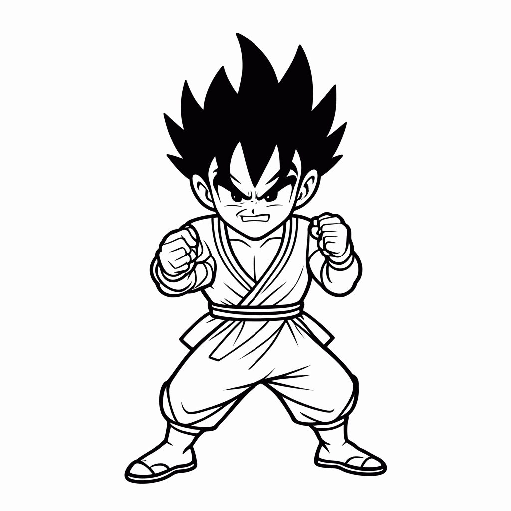 Desenho de Goku Black para colorir e imprimir grátis em folha A4