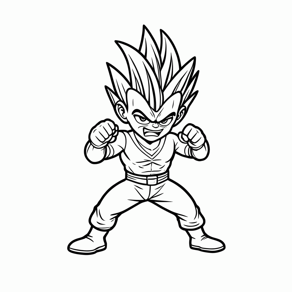 Desenho de Majin Buu Gordo para colorir e imprimir grátis em folha A4