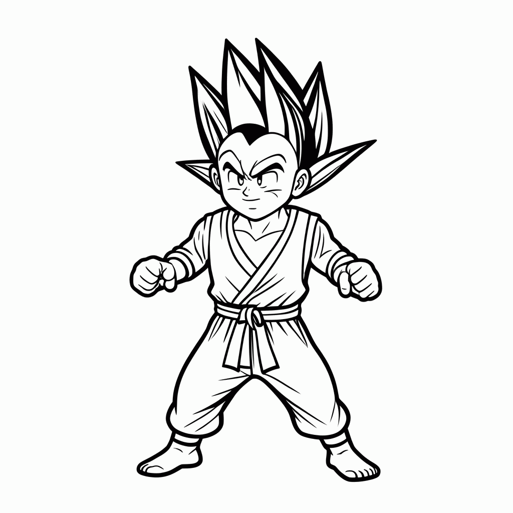 Desenho de Pan Neta Goku para colorir e imprimir grátis em folha A4
