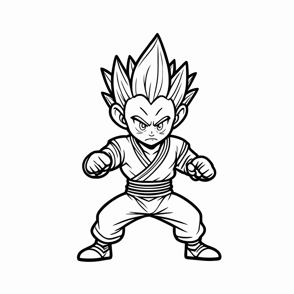 Desenho de Super Buu para colorir e imprimir grátis em folha A4