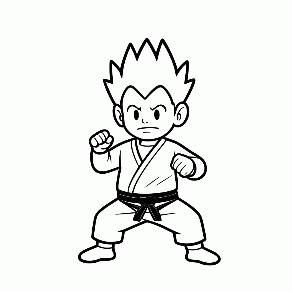 Desenho de Tien Shinhan para colorir e imprimir grátis em folha A4