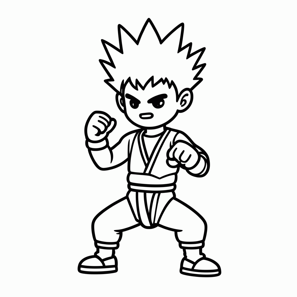 Desenho de Trunks Do Futuro para colorir e imprimir grátis em folha A4