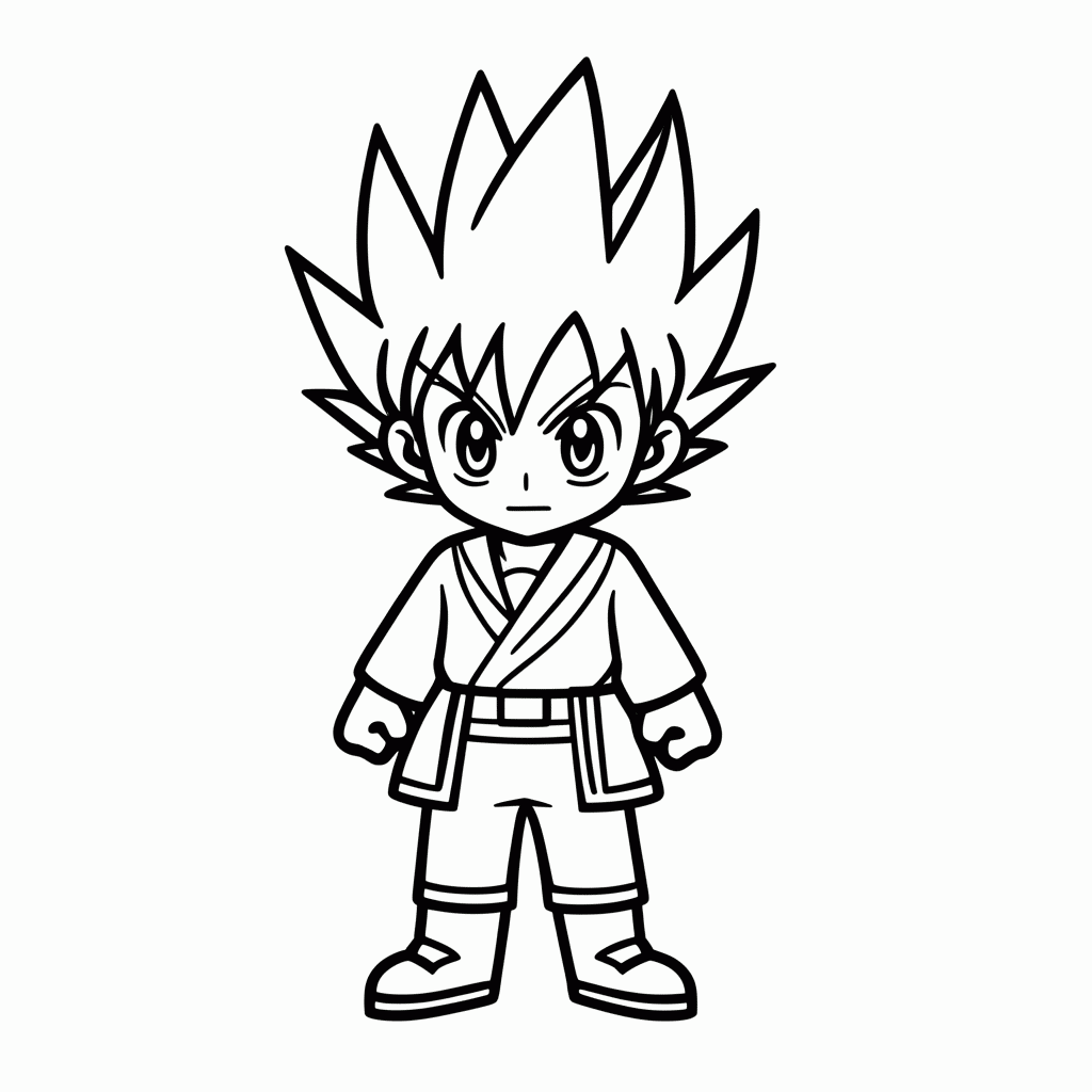 Desenho de Katsuki Bakugo para colorir e imprimir grátis em folha A4