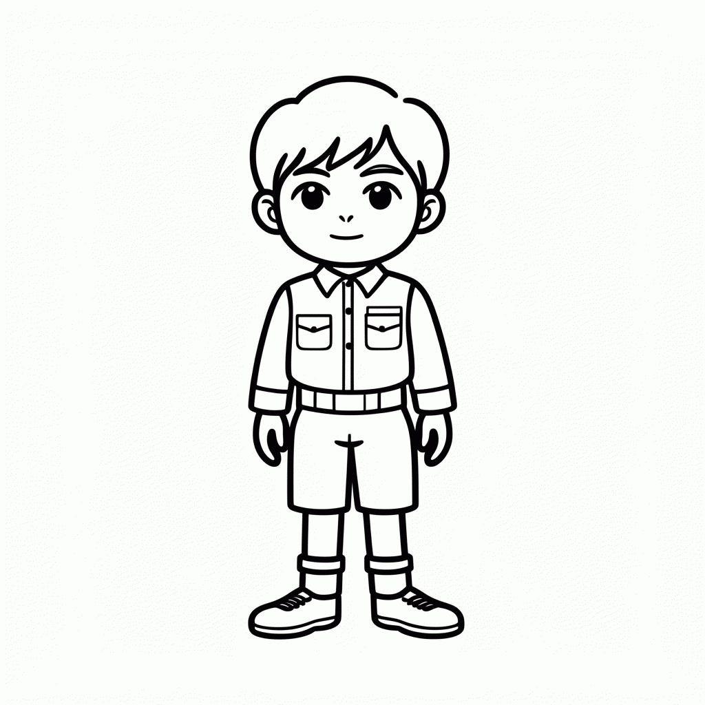 Desenho de Minoru Mineta para colorir e imprimir grátis em folha A4