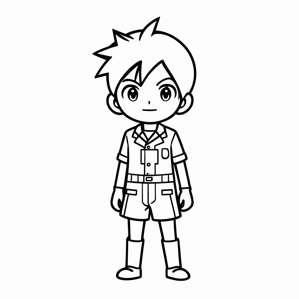 Desenho de Ochaco Uraraka para colorir e imprimir grátis em folha A4