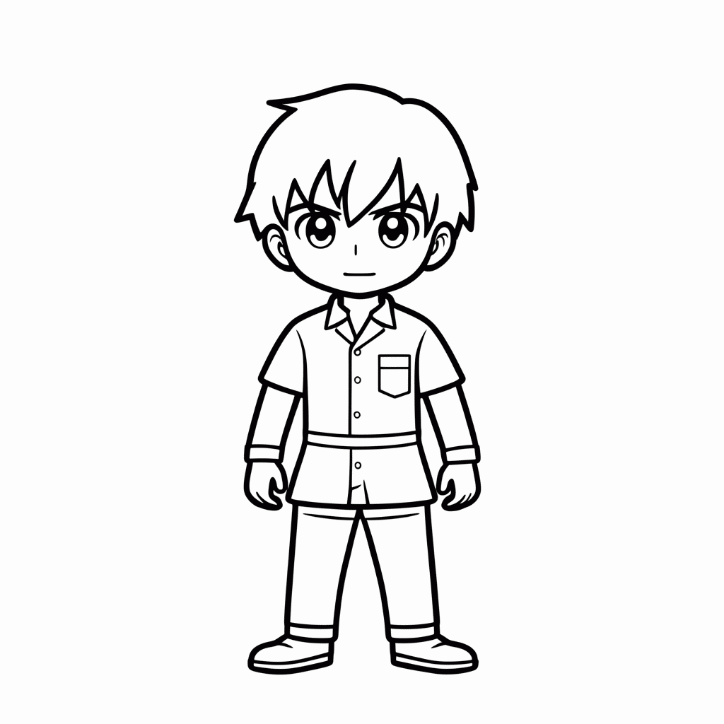 Desenho de Shoto Todoroki para colorir e imprimir grátis em folha A4