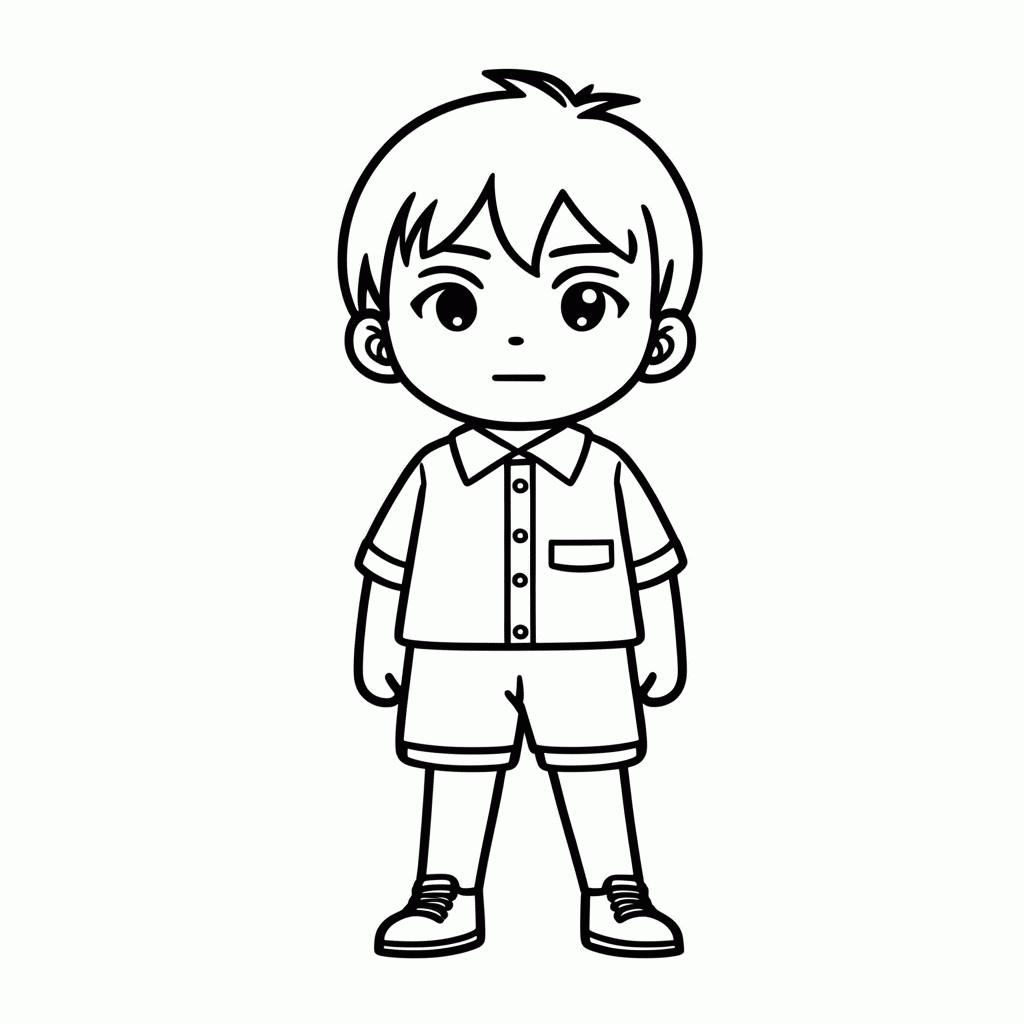 Desenho de Tenya Iida para colorir e imprimir grátis em folha A4