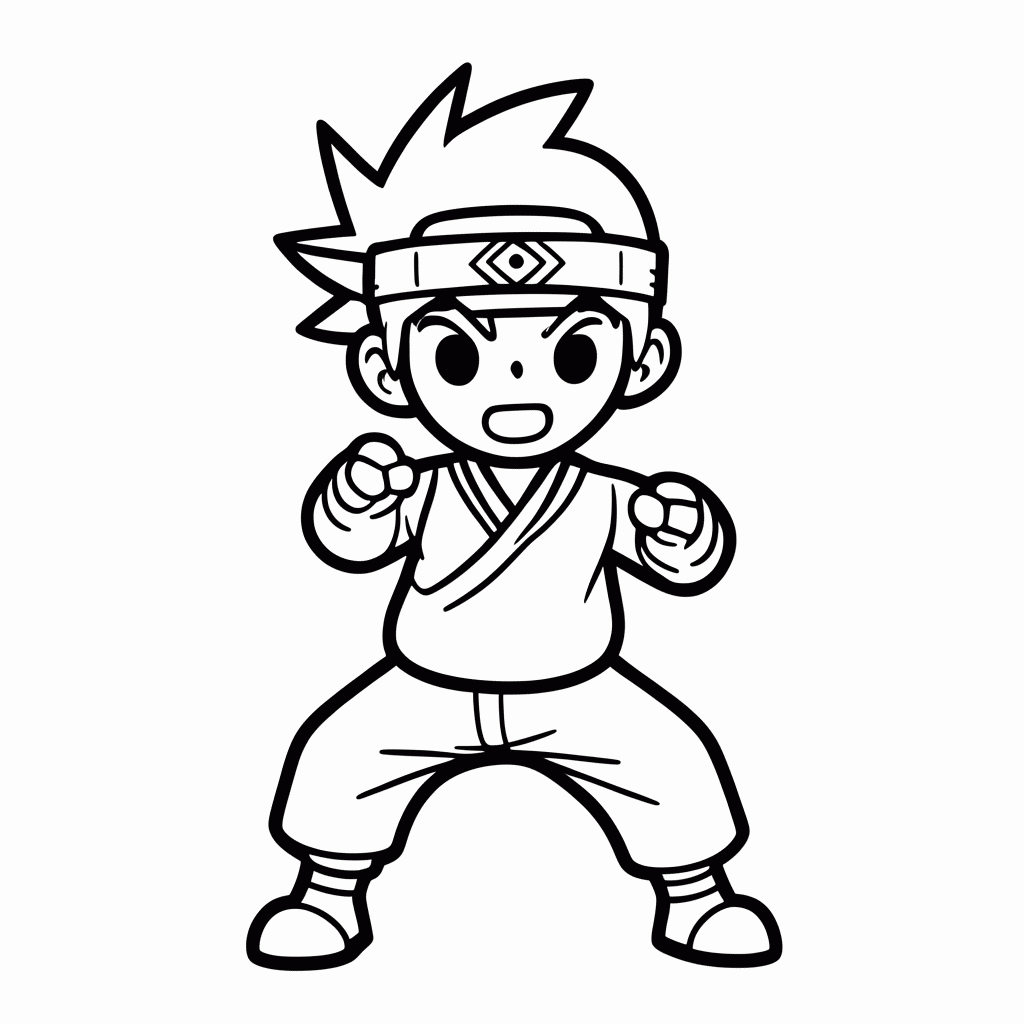 Desenho de Boruto Uzumaki para colorir e imprimir grátis em folha A4