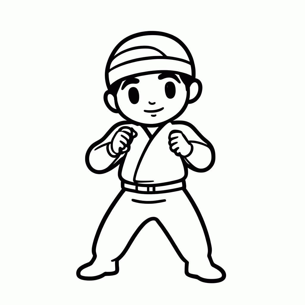 Desenho de Iruka Sensei para colorir e imprimir grátis em folha A4