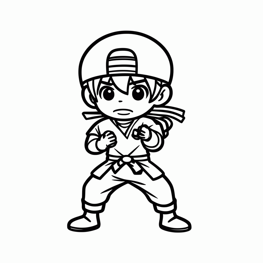 Desenho de Kawaki para colorir e imprimir grátis em folha A4